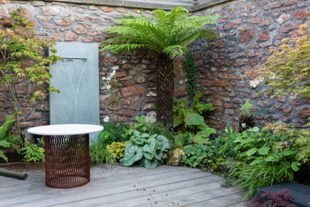 Freemantle-front-Artisan-Landscapes-clifton-tree-fern-water-feature-decking-1